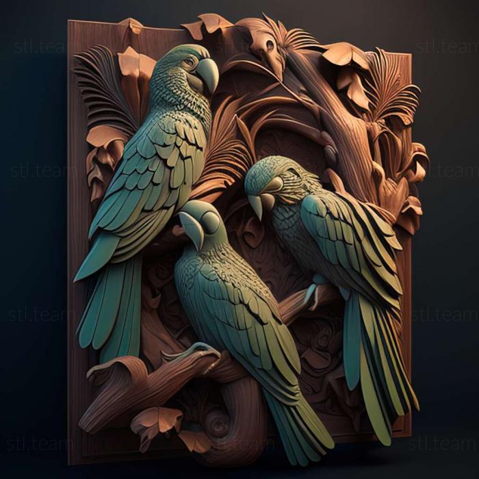 3D model parrots k (STL)